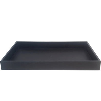 1 1/2" High Stander Size Black Stackable Plastic Tray