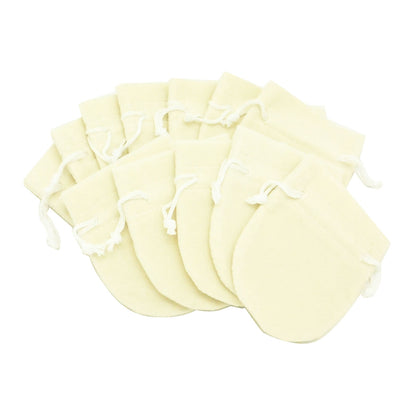 Small Beige High Quality Velvet Round Pouch Bags Party Favors
