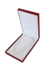 Red Deluxe Leather Necklace Jewelry Display Box