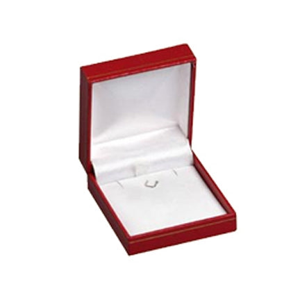 Single Door Deluxe Red Leather Earring/Pendant Box