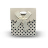 12pcs White Polka Dots Bowknot Paper Gift Bag Tote (small)