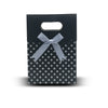 12 pcs Black Polka Dots Paper Shopping Tote (Medium)
