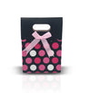 12pcs Black and Pink Polka Dots Shopping Tote  (Medium)