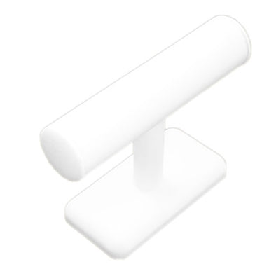 7 1/2"x5"H White Leatherette Single Round T-Bars