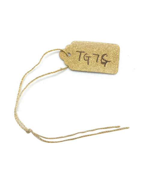 1/2"WX1"L Gold Paper String Tag