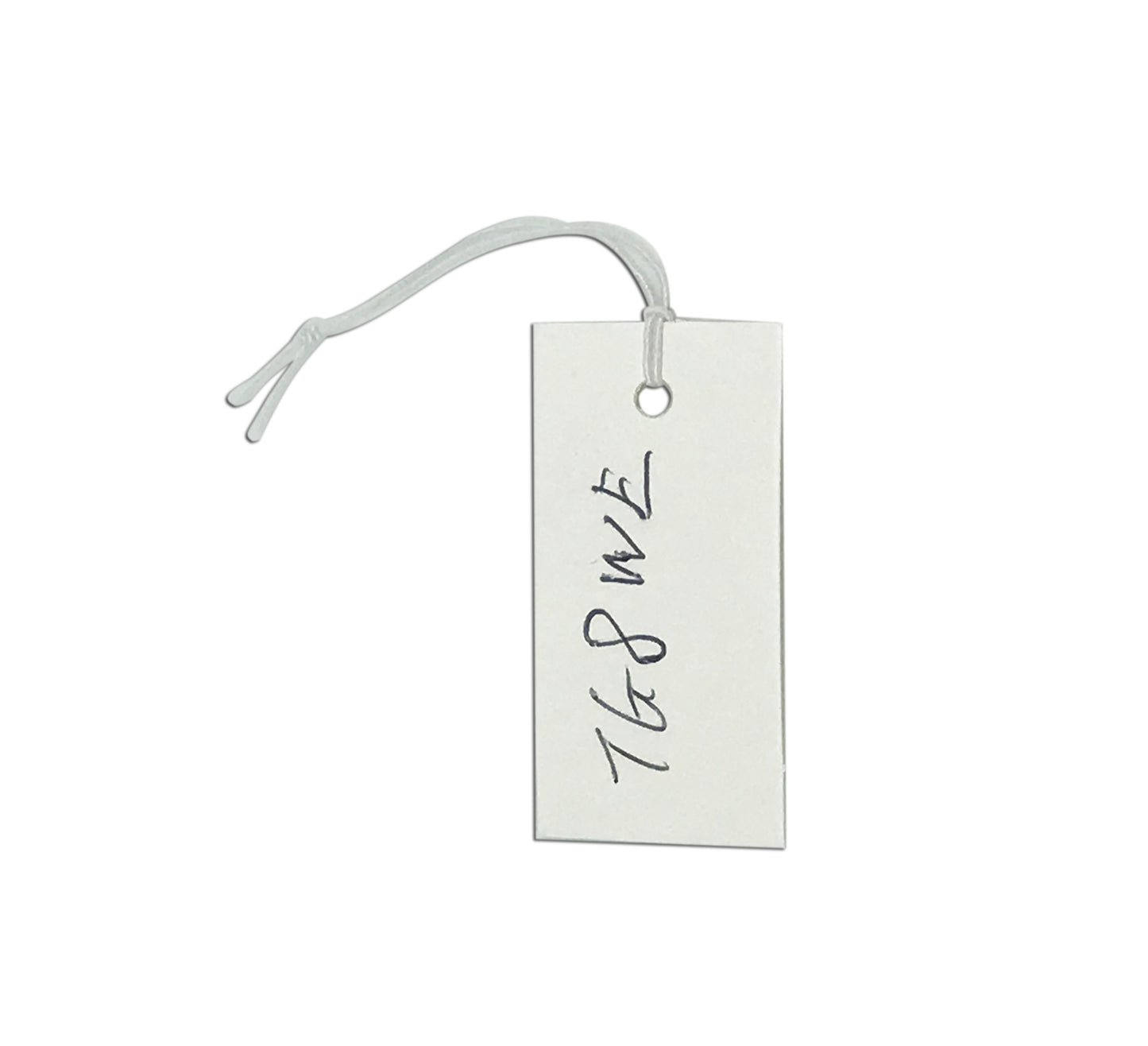 100PCS White 20X40mm Paper Knotted Elastic String Price Tag