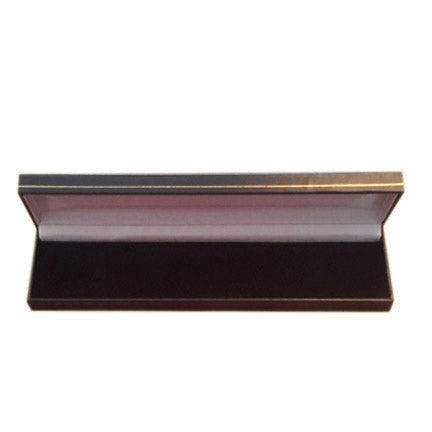 8 5/8"x2 1/8"x1"H Black Leatherette Bracelet/Watch Box