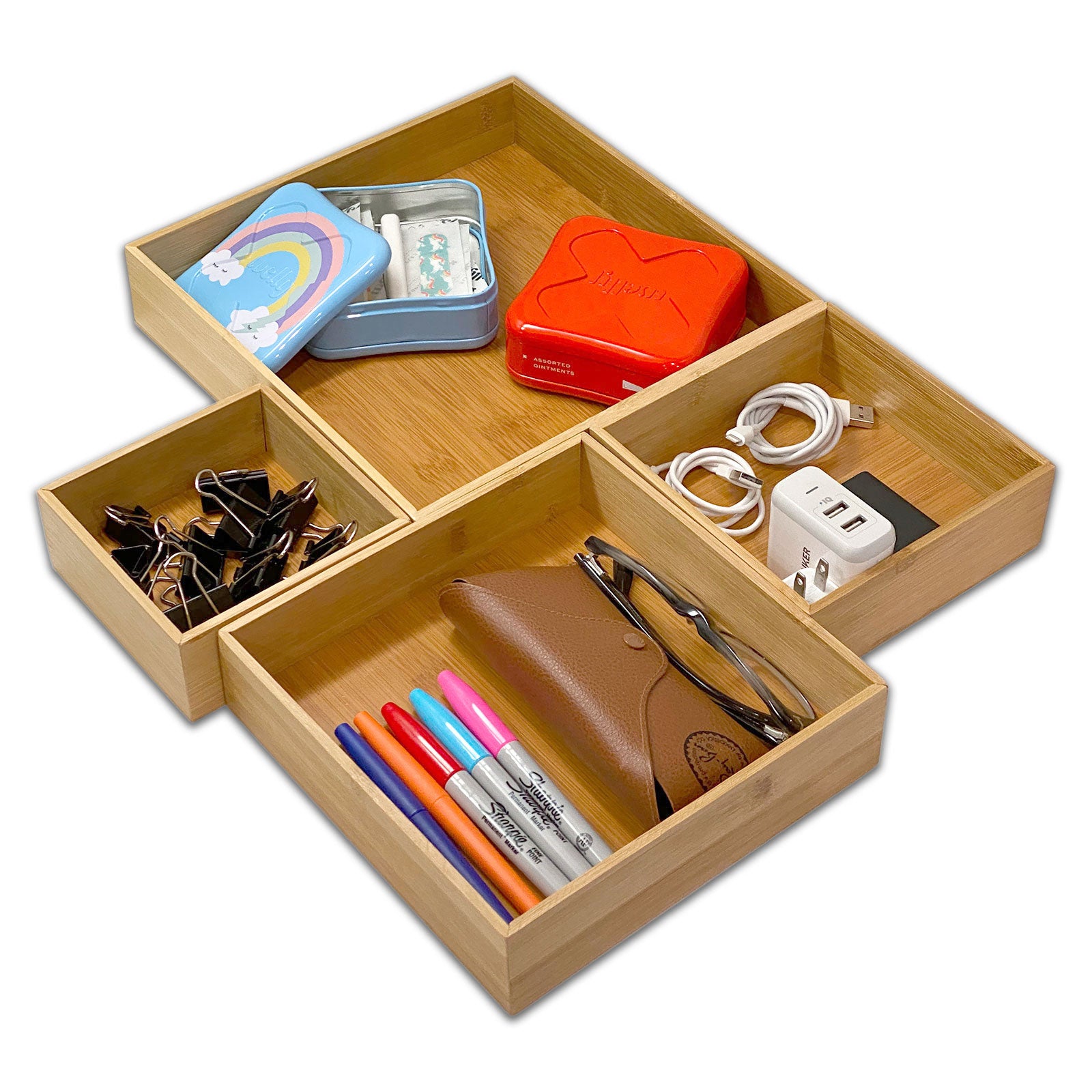 Drawer Organizers 4-Piece Set