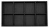 Black Linen 8 Compartment Stackable Jewelry Display Tray