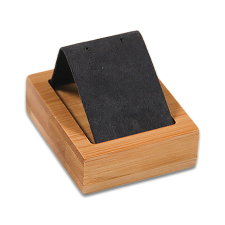 Black Suede Bamboo Earring Jewelry Display Stand