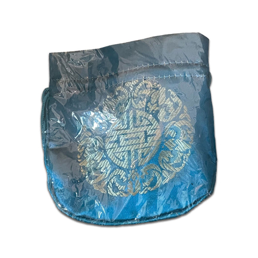 Blue Chinese Soft Drawstring Bag