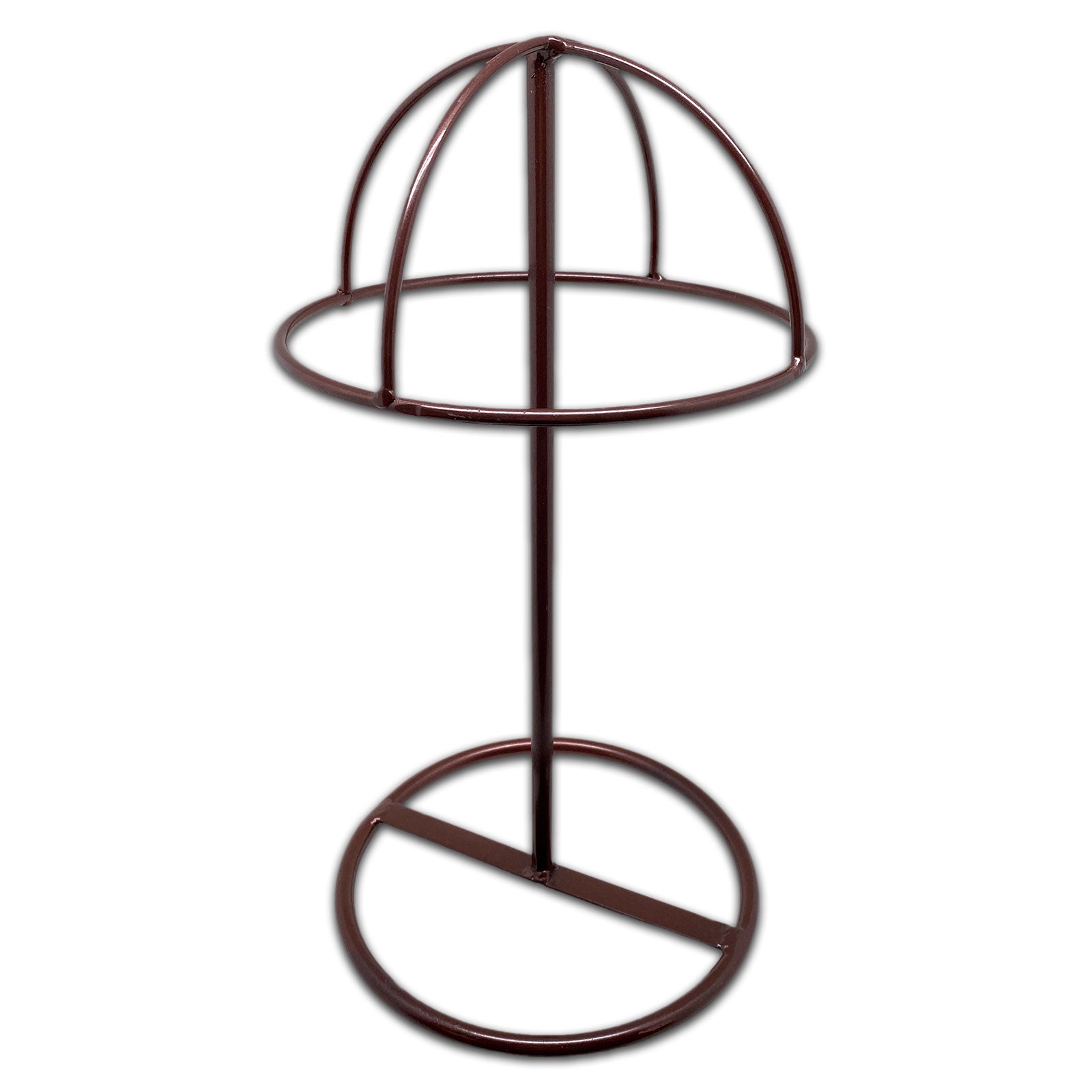 12" Brown Metal Tabletop Hat Display Stand