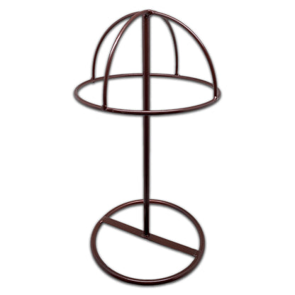 12" Brown Metal Tabletop Hat Display Stand