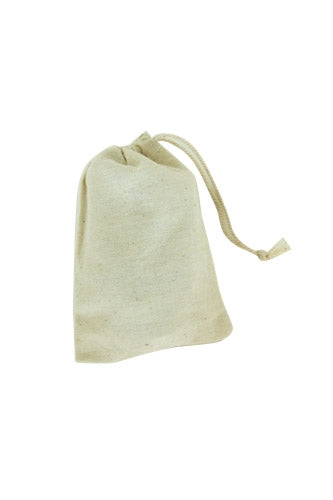 3x4" Cotton Muslin Drawstring Reusable Bags