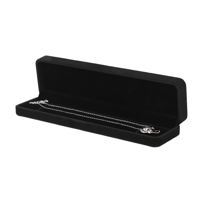 24-Pack Deluxe Plush Black Velvet Bracelet/Necklace Jewelry Box