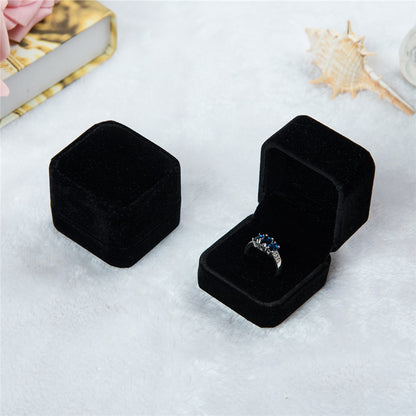 24-Pack Deluxe Plush Black Velvet Earring/Ring Box