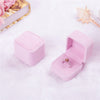 Single Deluxe Plush Light Pink Velvet Earring/Ring Box