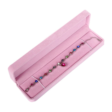 24-Pack Deluxe Plush Pink Velvet Bracelet/Necklace Jewelry Box