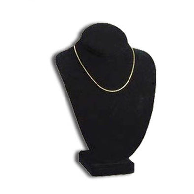 11"H Black Velvet Necklace Bust Display