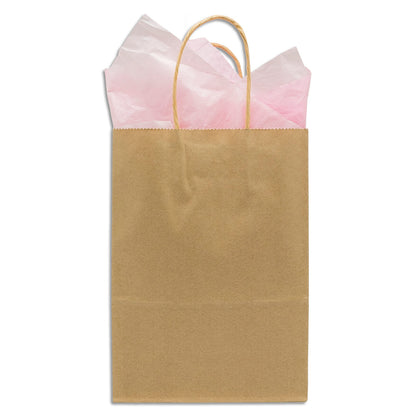 Natural Kraft Paper Shopping Gift Bags (12-Pack)