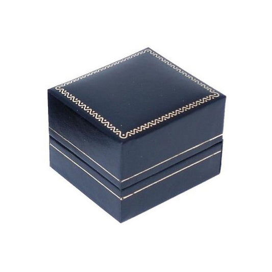 Single Door Deluxe Black Leather Earring Box