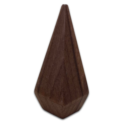 Single Finger Wood Pyramid Ring Stand Display