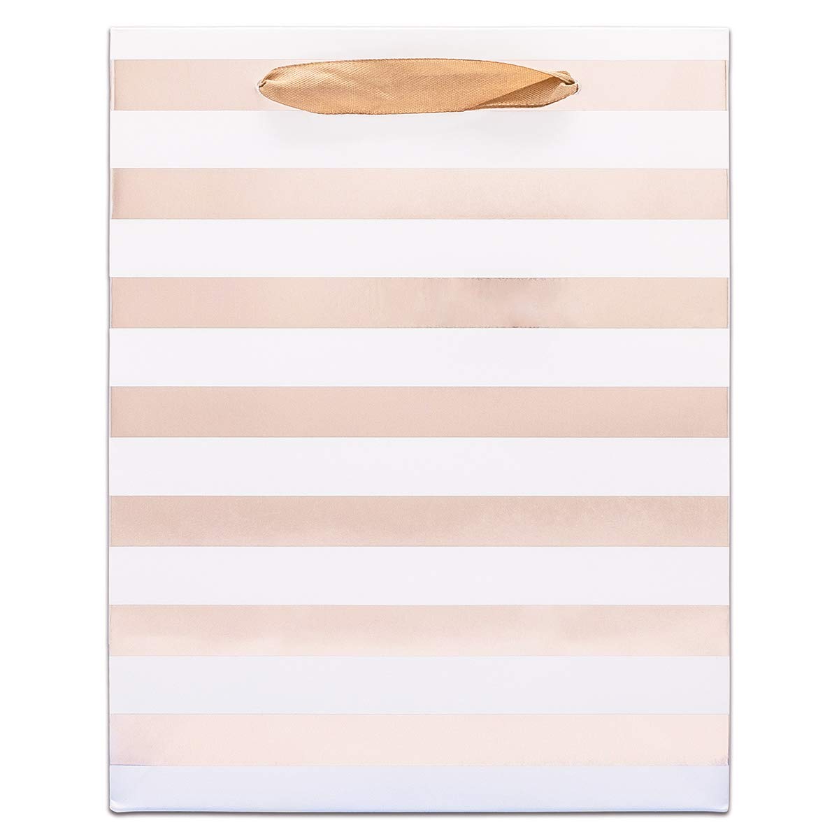 White with 2025 rose gold stripes