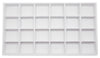 White Leatherette 24 Compartment Stackable Jewelry Tray