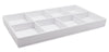 White Leatherette 8 Compartment Stackable Jewelry Display Tray
