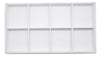 White Leatherette 8 Compartment Stackable Jewelry Display Tray