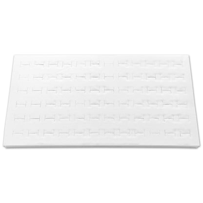 White Leatherette Foam for 72 Ring Standard Jewelry Tray Insert