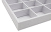 White Linen 24 Compartment Stackable Jewelry Tray