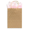 White Wave Kraft Paper Shopping Gift Bags